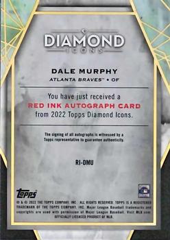 2022 Topps Diamond Icons - Red Ink Autographs Gold #RI-DMU Dale Murphy Back