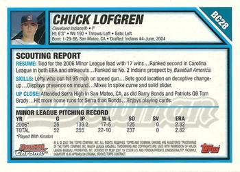 2007 Bowman - Chrome Prospects #BC28 Chuck Lofgren Back