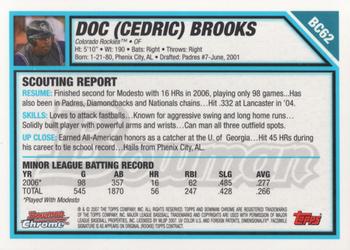 2007 Bowman - Chrome Prospects #BC62 Cedric Brooks Back