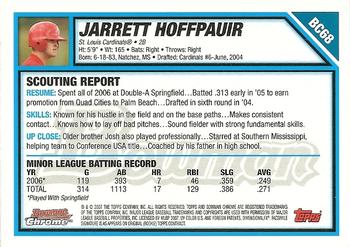 2007 Bowman - Chrome Prospects #BC68 Jarrett Hoffpauir Back