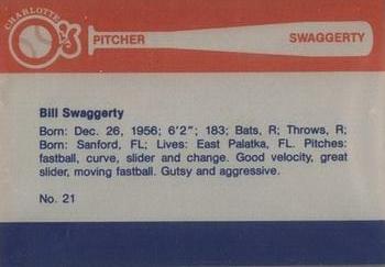 1981 Charlotte O's #NNO Bill Swaggerty Back
