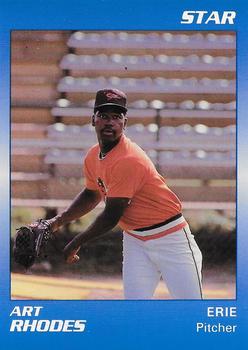 1989 Star Erie Orioles - Platinum #19 Arthur Rhodes Front