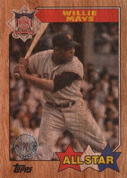 2022 Topps - 1987 Topps Baseball 35th Anniversary All-Stars Wood #87AS-48 Willie Mays Front