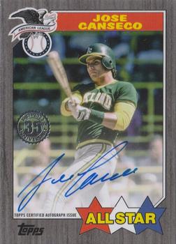 2022 Topps - 1987 Topps Baseball 35th Anniversary All-Stars Autographs Black #87ASA-JCA Jose Canseco Front
