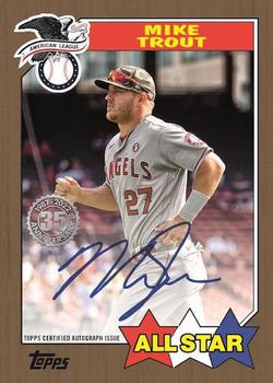 2022 Topps - 1987 Topps Baseball 35th Anniversary All-Stars Autographs Gold #87ASA-MT Mike Trout Front