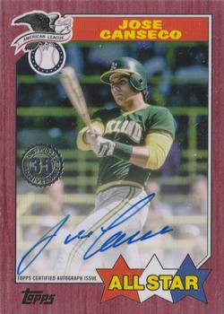 2022 Topps - 1987 Topps Baseball 35th Anniversary All-Stars Autographs Red #87ASA-JCA Jose Canseco Front