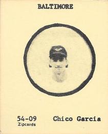 1954 Zipcards Baltimore Orioles (Small) #54-09 Chico Garcia Front
