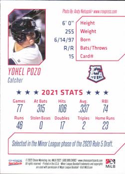 2022 Choice Round Rock Express #15 Yohel Pozo Back