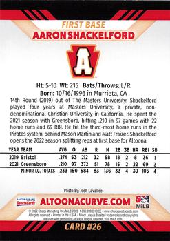 2022 Choice Altoona Curve #26 Aaron Shackelford Back