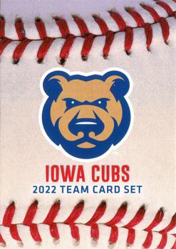 2022 Choice Iowa Cubs #NNO Header/Logo Card Front