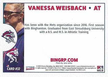 2022 Choice Binghamton Rumble Ponies #32 Vanessa Weisbach Back