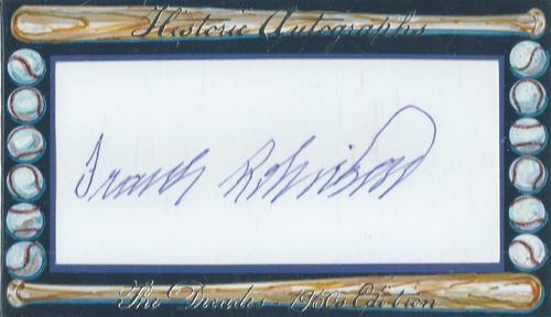 2012 Historic Autographs Decades: The 1960s #78 Frank Robinson Front
