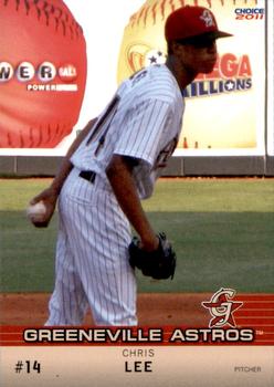 2011 Choice Greeneville Astros #10 Chris Lee Front