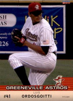 2011 Choice Greeneville Astros #17 Luis Ordosgoitti Front