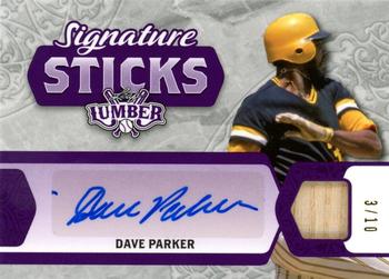 2022 Leaf Lumber - Signature Sticks Purple #SS-DP1 Dave Parker Front