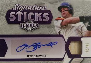 2022 Leaf Lumber - Signature Sticks Purple #SS-JB1 Jeff Bagwell Front