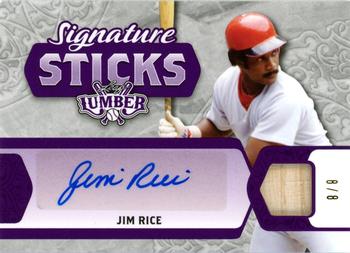 2022 Leaf Lumber - Signature Sticks Purple #SS-JR1 Jim Rice Front