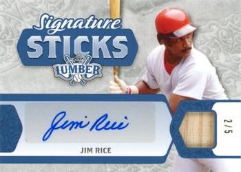 2022 Leaf Lumber - Signature Sticks Navy Blue #SS-JR1 Jim Rice Front
