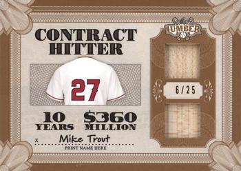 2022 Leaf Lumber - Contract Hitter Relics Bronze #CH-11 Mike Trout Front