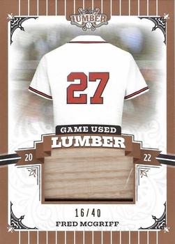 2022 Leaf Lumber - Game Used Lumber Relics Bronze #GUL-46 Fred McGriff Front