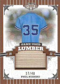 2022 Leaf Lumber - Game Used Lumber Relics Bronze #GUL-96 Phil Niekro Front