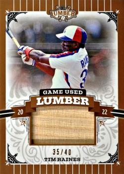 2022 Leaf Lumber - Game Used Lumber Relics Bronze #GUL-120 Tim Raines Front
