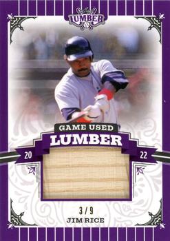 2022 Leaf Lumber - Game Used Lumber Relics Purple #GUL-58 Jim Rice Front