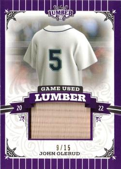 2022 Leaf Lumber - Game Used Lumber Relics Purple #GUL-64 John Olerud Front