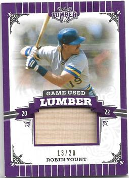2022 Leaf Lumber - Game Used Lumber Relics Purple #GUL-103 Robin Yount Front