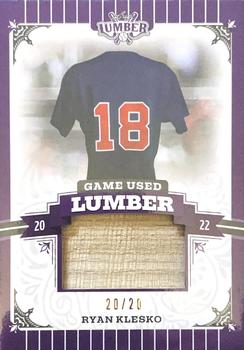 2022 Leaf Lumber - Game Used Lumber Relics Purple #GUL-109 Ryan Klesko Front