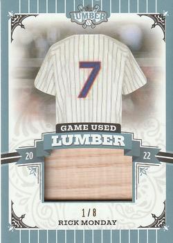 2022 Leaf Lumber - Game Used Lumber Relics Platinum #GUL-99 Rick Monday Front