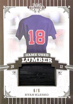 2022 Leaf Lumber - Game Used Lumber Relics Pewter #GUL-109 Ryan Klesko Front