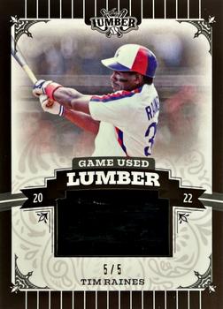 2022 Leaf Lumber - Game Used Lumber Relics Pewter #GUL-120 Tim Raines Front
