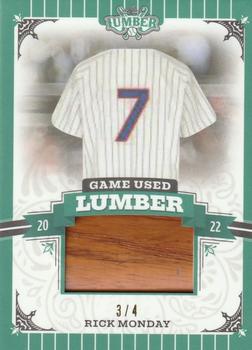 2022 Leaf Lumber - Game Used Lumber Relics Emerald #GUL-99 Rick Monday Front