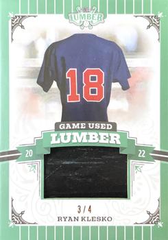 2022 Leaf Lumber - Game Used Lumber Relics Emerald #GUL-109 Ryan Klesko Front