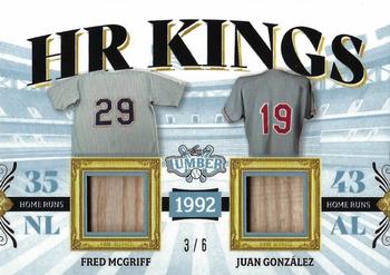 2022 Leaf Lumber - HR Kings Relics Platinum #HRK-10 Fred McGriff / Juan González Front