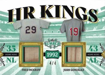 2022 Leaf Lumber - HR Kings Relics Emerald #HRK-10 Fred McGriff / Juan González Front