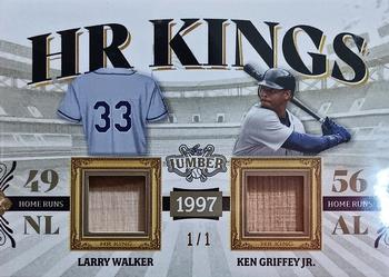 2022 Leaf Lumber - HR Kings Relics Gold #HRK-12 Larry Walker / Ken Griffey Jr. Front
