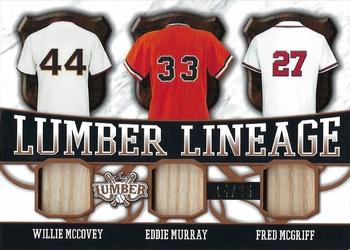2022 Leaf Lumber - Lumber Lineage Relics Bronze #LL-07 Willie McCovey / Eddie Murray / Fred McGriff Front