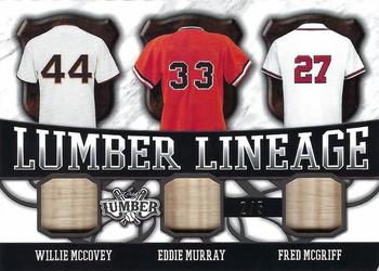 2022 Leaf Lumber - Lumber Lineage Relics Pewter #LL-07 Willie McCovey / Eddie Murray / Fred McGriff Front
