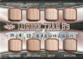 2022 Leaf Lumber - Lumber Team 8s Relics Bronze #LT8-12 Roy Campanella / Duke Snider / Tommy Davis / John Roseboro / Steve Garvey / Ron Cey / Rick Monday / Davey Lopes Front