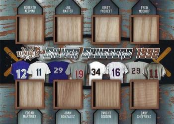 2022 Leaf Lumber - Silver Sluggers Relics Bronze #SS-01 Roberto Alomar / Edgar Martinez / Joe Carter / Juan Gonzalez / Kirby Puckett / Dwight Gooden / Fred McGriff / Gary Sheffield Front