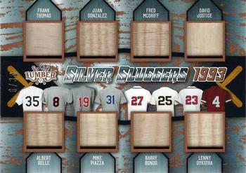 2022 Leaf Lumber - Silver Sluggers Relics Bronze #SS-13 Frank Thomas / Albert Belle / Juan González / Mike Piazza / Fred McGriff / Barry Bonds / David Justice / Lenny Dykstra Front