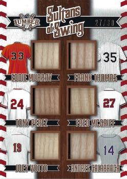 2022 Leaf Lumber - Sultans of Swing Relics Bronze #SOS-10 Eddie Murray/ Frank Thomas / Tony Perez / Fred McGriff / Joey Votto / Andres Galarraga Front