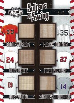 2022 Leaf Lumber - Sultans of Swing Relics Pewter #SOS-10 Eddie Murray/ Frank Thomas / Tony Perez / Fred McGriff / Joey Votto / Andres Galarraga Front