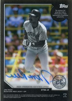 2022 Topps Clearly Authentic - 1987 Topps Baseball Autographs #87TBA-JR Jim Rice Back