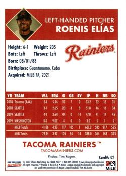 2022 Choice Tacoma Rainiers #02 Roenis Elias Back