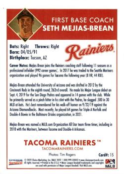 2022 Choice Tacoma Rainiers #15 Seth Mejias-Brean Back