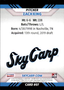 2022 Choice Beloit Sky Carp #07 Zach King Back