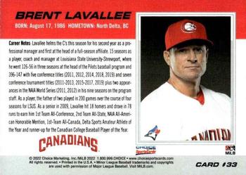 2022 Choice Vancouver Canadians #33 Brent Lavallee Back